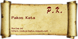 Pakos Kata névjegykártya